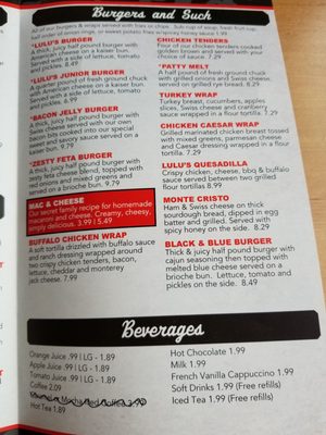 Menu photo 2 LuLu's Diner Lima, OH