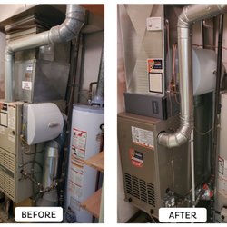 On The Mark Heating and Air - Before and After of Furnace and Water Heater Installation