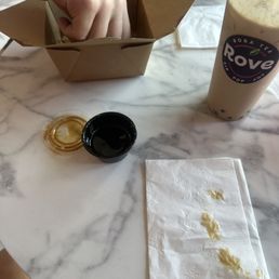 Garlic fries and bobba Garlic fries and bobba