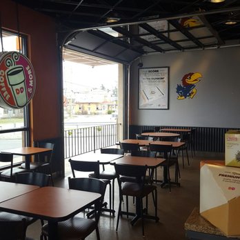 Dunkin' - Roll up garage door is open. - Coffee & Tea Near Me - Jeannette, Pennsylvania