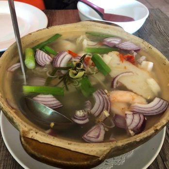White Lotus Thai Cuisine - Po Taek seafood soup. One of our favorite dishes we order every time. - Thai Near Me - Albany, California White Lotus Thai Cuisine - Po Taek seafood soup. One of our favorite dishes we order every time. - Thai Near Me - Albany, California