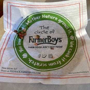 Farmer Boys - What's left of my Bacon Breakfast Burrito - Breakfast & Brunch Near Me - Hanford, California Farmer Boys - What's left of my Bacon Breakfast Burrito - Breakfast & Brunch Near Me - Hanford, California