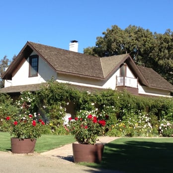 Rideau Vineyard - Front of house from driveway. - Wine Tasting Room Near Me - Solvang, California Rideau Vineyard - Front of house from driveway. - Wine Tasting Room Near Me - Solvang, California