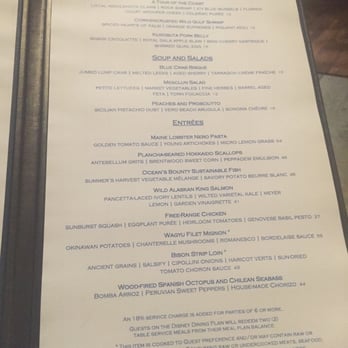 Flying Fish - The main menu - Seafood Near Me - Orlando, Florida