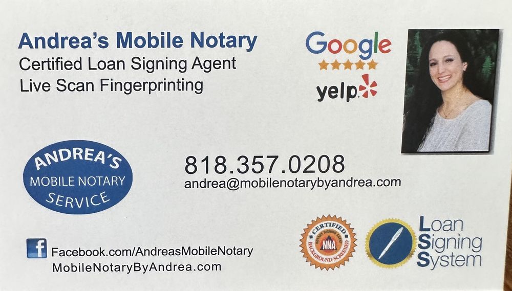 ANDREA’S MOBILE NOTARY 487 Photos & 84 Reviews 21052 Devonshire St