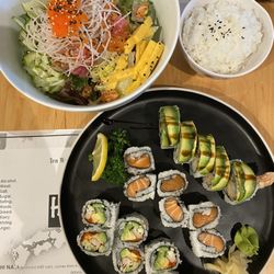 Hina Sushi - Roll set lunch special and Hae Dup Bap