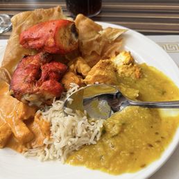 From the buffet: Shaahi Paneer, Dal Soup, tandoori chicken,bhatura,chicken Curry From the buffet: Shaahi Paneer, Dal Soup, tandoori chicken,bhatura,chicken Curry