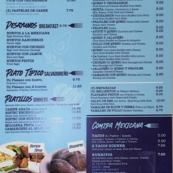 Pupuseria El Salvadoreno - Our menu!