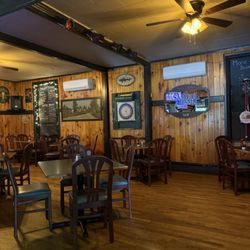 Leather Corner Post - Inside the bar
