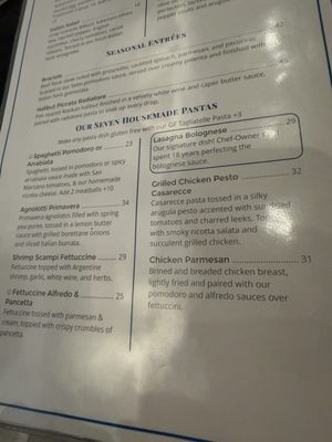 Menu photo 1 Sette Pasta House Granite Bay, CA Menu photo 1 Sette Pasta House Granite Bay, CA