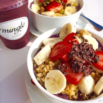 Mingle Juice Bar - Two smoothie bowls and a smoothie. Great options on the menu. - Juice Bars & Smoothies Near Me - Glenview, Illinois
