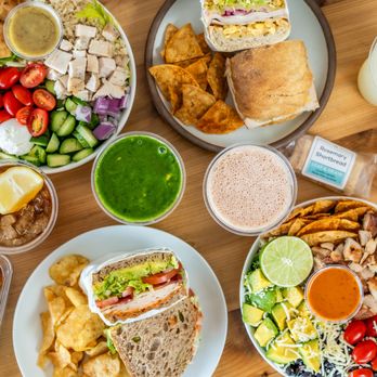 Leaf & Grain - Good Greek & Alamo grain bowls and a couple sandwiches, cayenne brownie & rosemary shortbread. Smoothies, lemonade, kids' bentos. Iced tea. - Salad Near Me - Houston, Texas