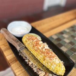 Nico's Taco and Tequila Bar - Elote with cream on the side