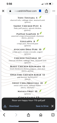 Menu photo 7 Fitoor Santa Monica, CA