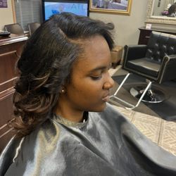Focused on You Hair Salon - Silk Press-Natural client-Hombre Color