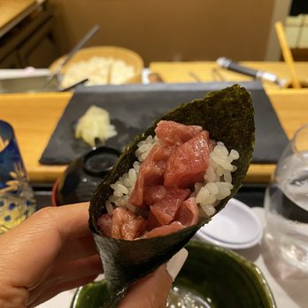 Sushi Ogawa - omakase - toro (fatty tuna) hand roll - Sushi Bars Near Me - Washington, DC, District of Columbia