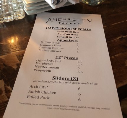 Menu photo 8 Arch City Tavern Columbus, OH