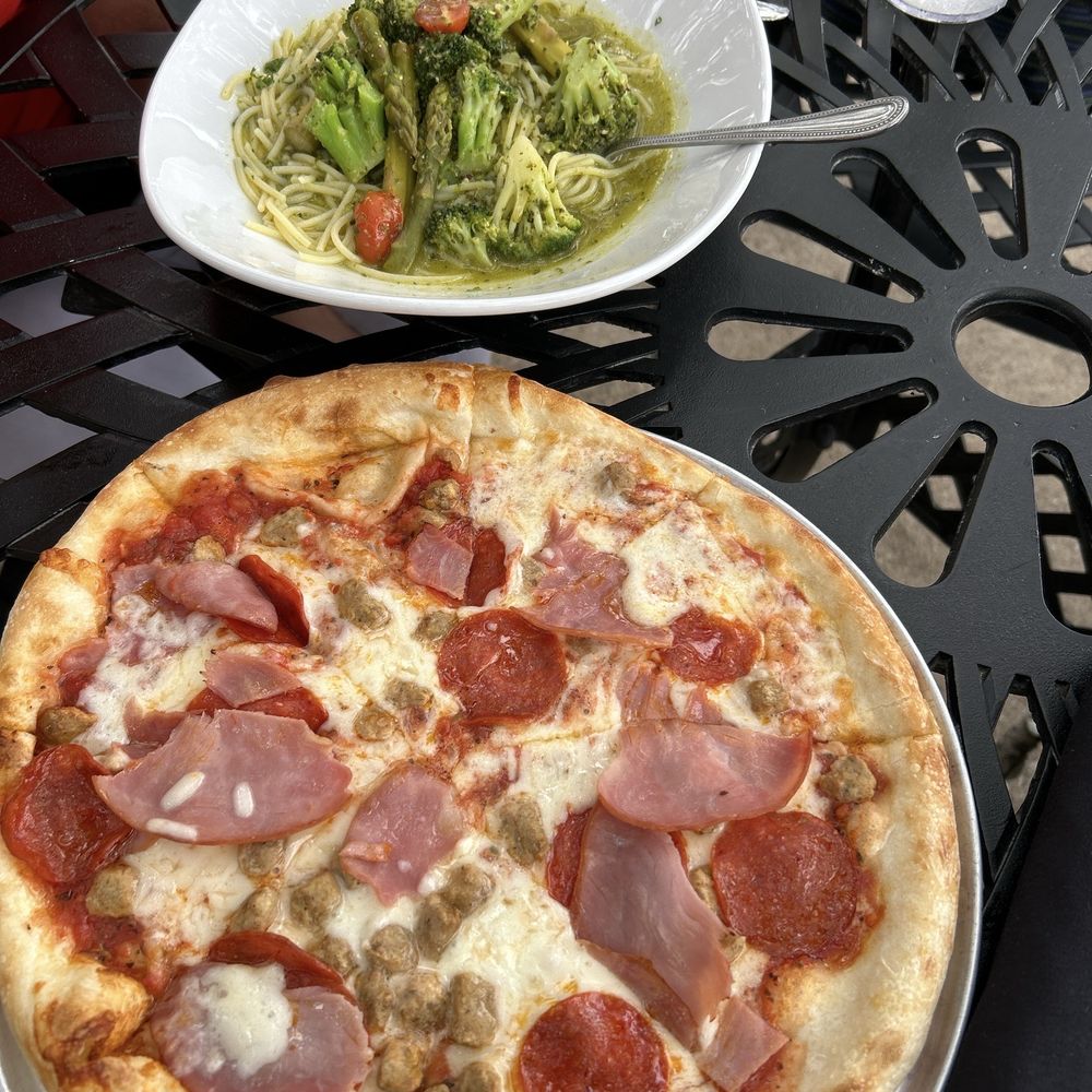 Adriano's Italian Restaurant - Carnivor pizza and veggie pasta - Italian Near Me - Marble Falls, Texas