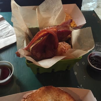 Katalina's - Sweet & Spicy Bacon with Pancake Balls & accompanies - Breakfast & Brunch Near Me - Columbus, Ohio Katalina's - Sweet & Spicy Bacon with Pancake Balls & accompanies - Breakfast & Brunch Near Me - Columbus, Ohio