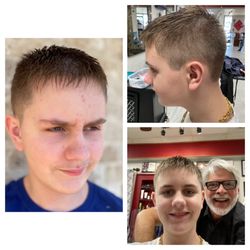 Salon Karen - Larry has fun with this wonderful young man!