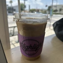 Iced almond milk latte Iced almond milk latte