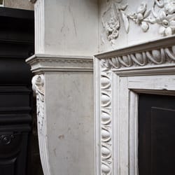 Glasgow Architectural Salvage - Two contrasting fire surounds