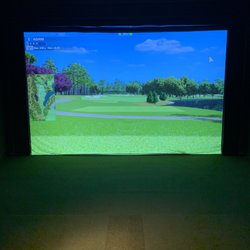 Advanced Tech Solutions - Installed Screen and projector for Golf Simulator