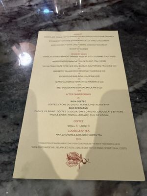 Menu photo 5 Rich Table San Francisco, CA