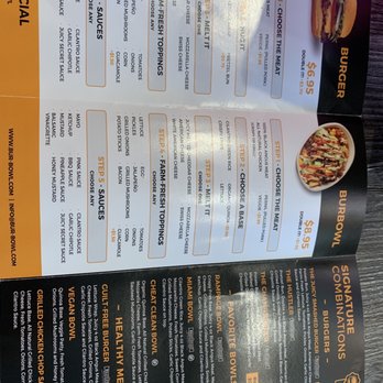 BurBowl - Menu - Burgers Near Me - Miami, Florida