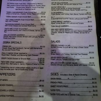 Zebra Club - Menu as of 11/9/23 - Dive Bars Near Me - Sacramento, California Zebra Club - Menu as of 11/9/23 - Dive Bars Near Me - Sacramento, California