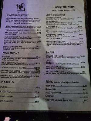 Menu photo 5 Zebra Club Sacramento, CA Menu photo 5 Zebra Club Sacramento, CA