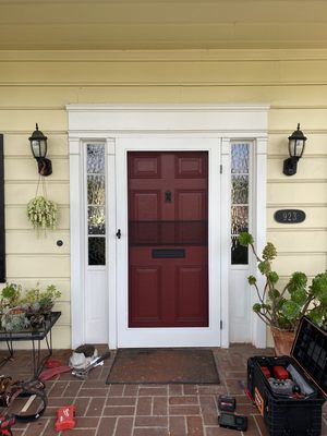 Custom Screen Door - Custom screen door replica project out of straight grain Fir. I recessed the new screen more into the door to make it flush and eliminate the need for those ugly clips on the original. Custom Screen Door - Custom screen door replica project out of straight grain Fir. I recessed the new screen more into the door to make it flush and eliminate the need for those ugly clips on the original.