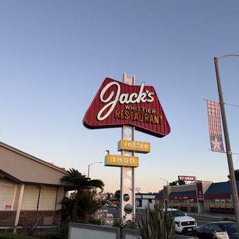 Jack's Whittier Restaurant - Restaurant Street Sign -2026 - Breakfast & Brunch Near Me - Whittier, California