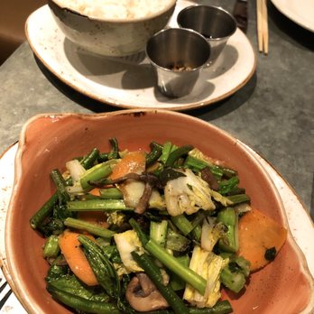 Herringbone Waikiki - Island Vegetables and steamed rice - Seafood Near Me - Honolulu, Hawaii