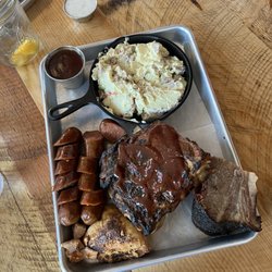 T-Post Tavern - Meat Sweats Platter with Smoked Bacon Potato Salad