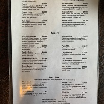 Bull Moose Bar & Grille - Menu Backside - Bars Near Me - Sandwich, Illinois