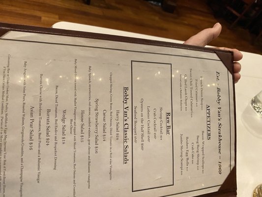 Menu photo 5 Bobby Van's Steakhouse Washington, DC, DC