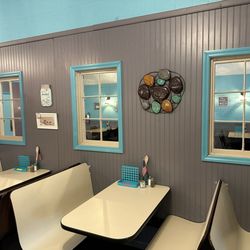The Sea Biscuit Cafe - Seating booths, Aug 2024.