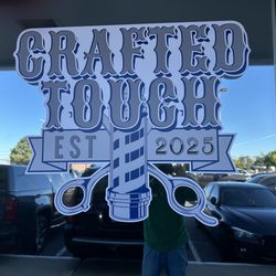 Crafted Touch Barbershop - Store front signage