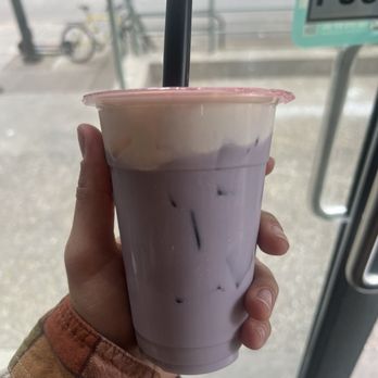 DING TEA SEATTLE - Taro Milk Tea with Sea Cream - Bubble Tea Near Me - Seattle, Washington DING TEA SEATTLE - Taro Milk Tea with Sea Cream - Bubble Tea Near Me - Seattle, Washington
