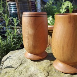 Florida School of Woodwork - These are the beer cups my husband and I woodturned at our Sunday Funday class. Super fun!!!!