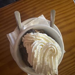 Warm bread pudding