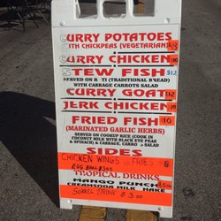 Bobbie’s Roti Hut - Menu board