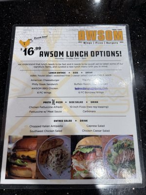Menu photo 4 AWSOM Wings Pizza & Burgers Montebello, CA