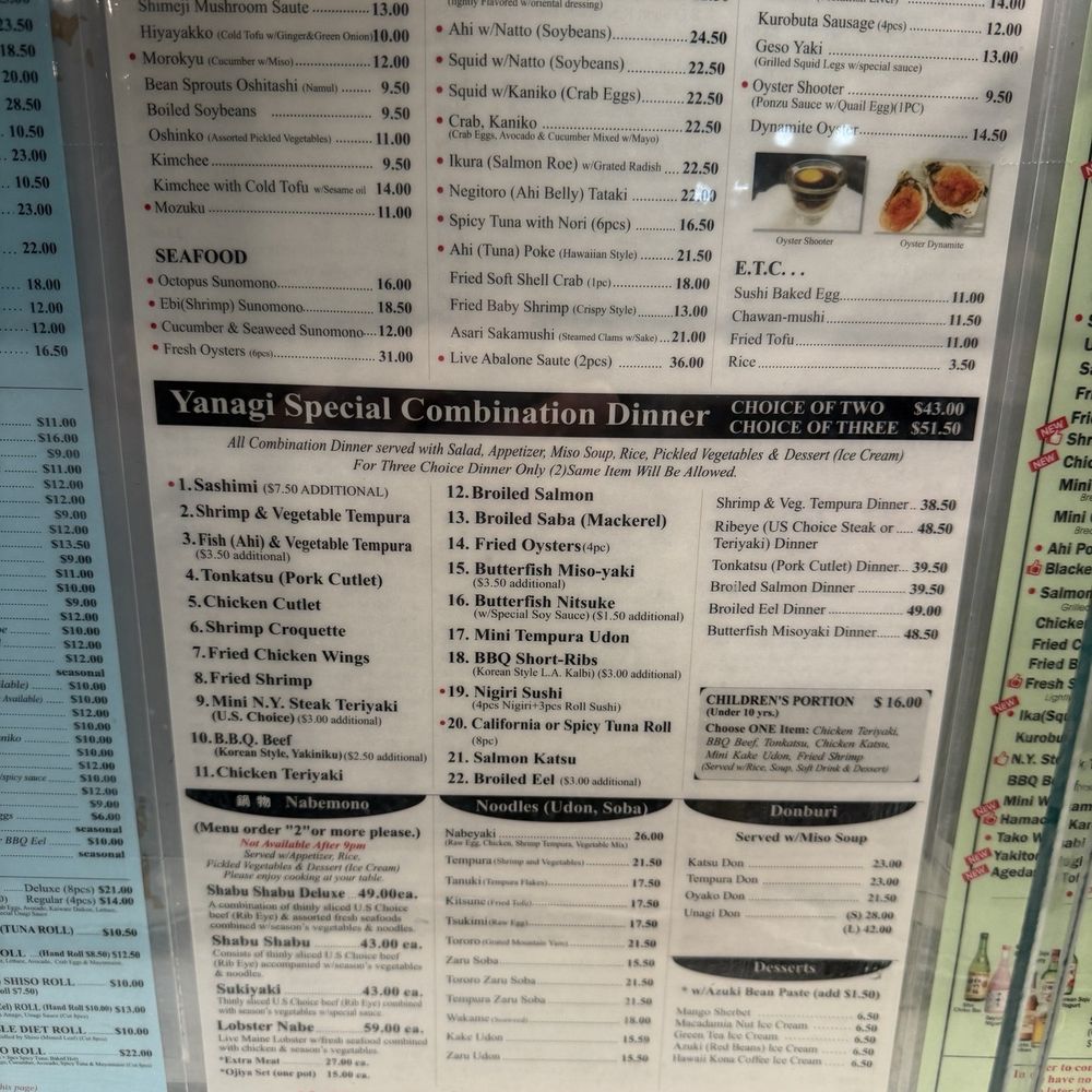 Yanagi Sushi - Menu as of June 2026 - Japanese Near Me - Honolulu, Hawaii Yanagi Sushi - Menu as of June 2026 - Japanese Near Me - Honolulu, Hawaii