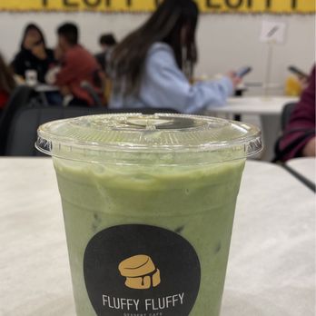 Fluffy Fluffy - Iced matcha latte - Desserts Near Me - Tustin, California