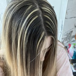 Robert Markley Salon Spa - Yellow stripes here not a blandes nice blond I expected