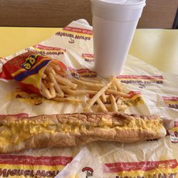Foot-Long, Fries and Drink.