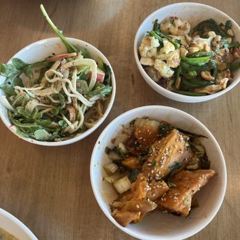 Flower Child - Sesame noodles, cauliflower and glazed sweet potato sides. - Salad Near Me - Sarasota, Florida Flower Child - Sesame noodles, cauliflower and glazed sweet potato sides. - Salad Near Me - Sarasota, Florida