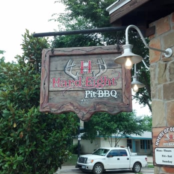 Hard Eight BBQ - The front door sign. - Barbeque Near Me - Roanoke, Texas